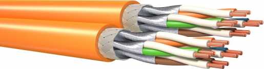 Datenkabel Kat7 S/FTP1000/23 LS0H-3 Orange 100 m Bund Duplex 