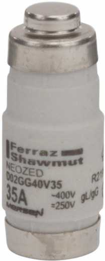 NEOZED Sicherung D02 400VAC/250VDC 35A gG schwarz 