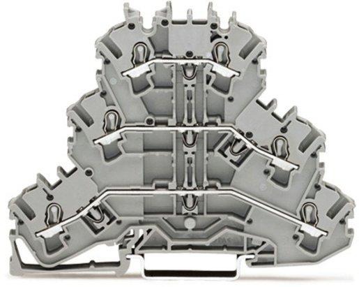Dreistockklemme Durchgangsklemme L/L/L 0,25-2,5 mm² grau 