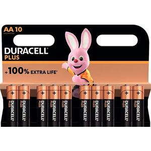 Alkaline-Batterien Mignon AA Duracell Plus 10 Stück 
