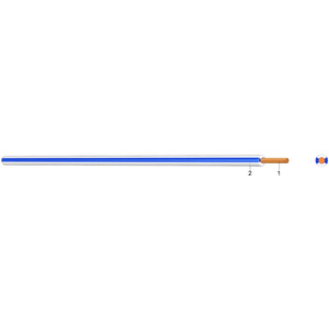 PVC Aderleitung Yf 1,5 blau/weiß 100m Bund 