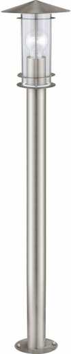 Außen-Pollerleuchte LISIO H-1000 edelstahl/klar E27 1x60W 