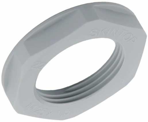 Skintop Gegenmutter M40x1,5 silbergrau RAL7001 