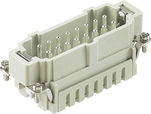 Han ES Stifteinsatz 16-polig Käfigzugfederanschluss 500V / 16A 