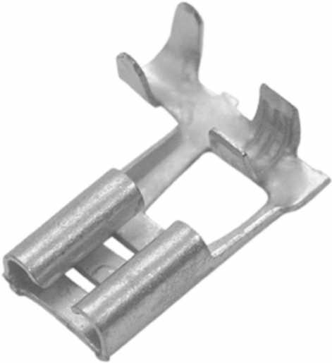 Flachsteckhülsen mit seitlichem Leiteranschluss 1,0-2,5 / 6,3x0,8 mm 