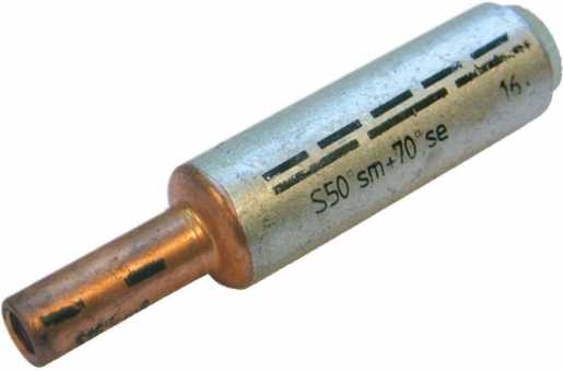 Al-Cu Pressverbinder 35 / 50 / 25 mm² blank DIN50182 