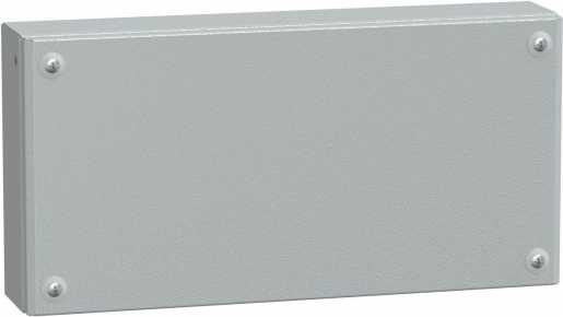 SBM Industriegehäuse Stahlblech RAL7035 ohne Montageplatte H200 x B400 x T80 mm 