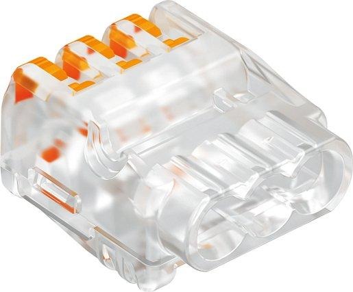 Universalklemme für 3 starre-flexible Leiter 0,2-2,5mm² PC transparent 