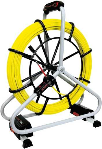 Profi-Set Glasfaserstab Ø 6mm Runpotec Gewinde RG6 60m inkl. Haspel 
