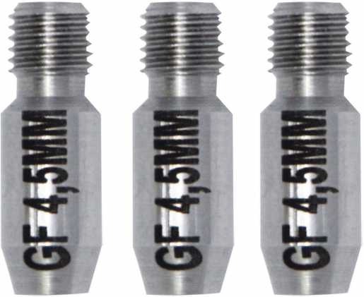 Endhülsen-Set Ø 4,5mm Gewinde RG6 Edelstahl (VPE = 3 Stück) 