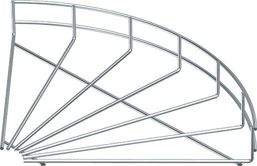Gitterrinnenbogen 90° horizontal Stahl galvanisch verzinkt 55x200 mm 