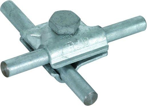 MV-Klemme St/tZn für Rd 10mm mit Sechskantschraube 