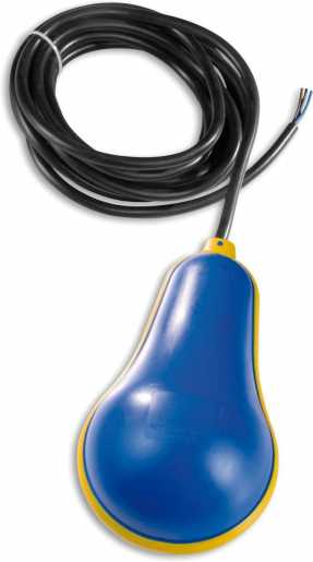 Schwimmerschalter für Schmutzwasser mit 20 m 3 x 1 mm² Neopren-Kabel IP68 