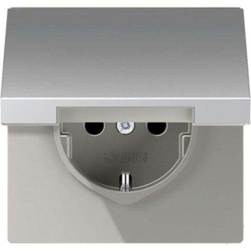 SCHUKO Steckdose 16 A 250 V AC Serie LS Aluminium 
