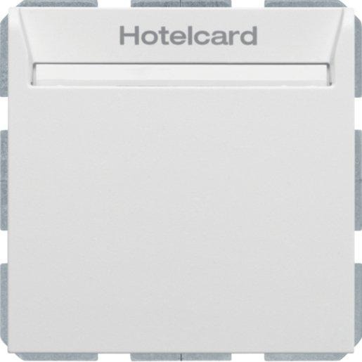 Relais-Schalter mit Zentralstück für Hotelcard polarweiß matt 