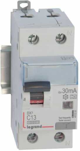FI / LS Schutzschalter DX3 C 13 A 1-polig + N 10 kA 30 mA A 230 V AC 