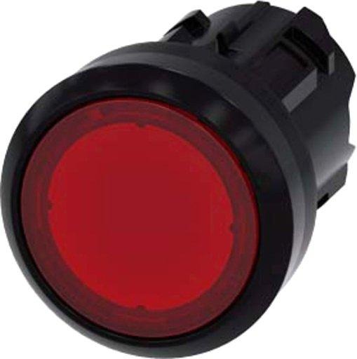 LeuchtDrucktaster 22mm rund KST rot Druckknopf flach tastend 