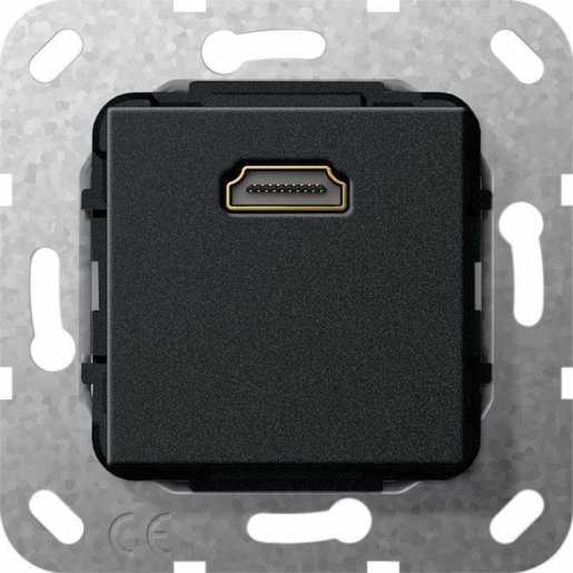 HDMI Kabelpeitsche Einsatz für System 55 schwarz matt 