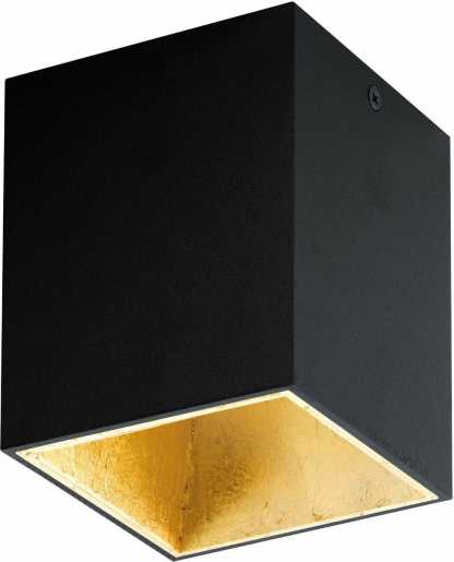 LED Deckenleuchte 1x3,3W 3000K 100X100 schwarz/gold POLASSO 