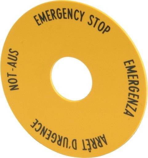 Not-Aus Schild viersprachig M22-XAK1 