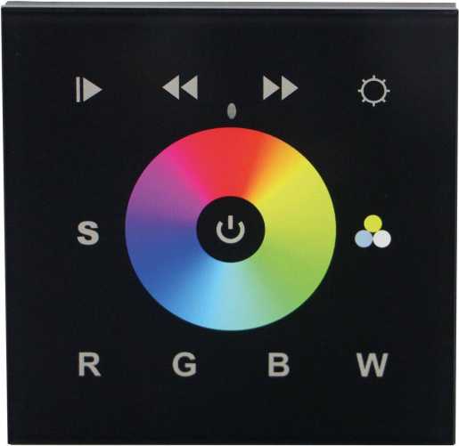 LED Wandcontroller RGBW 4 x 5 A schwarz 