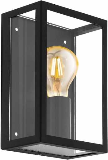 Wandleuchte schwarz/klar 1 x 60 W E27 ALAMONTE 1 IP44 