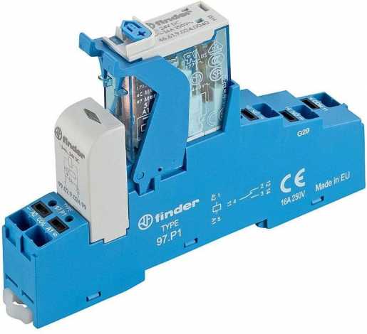 Koppelrelais Push-In-Klemmen 1 Wechsler 16 A Spule 24 V DC 