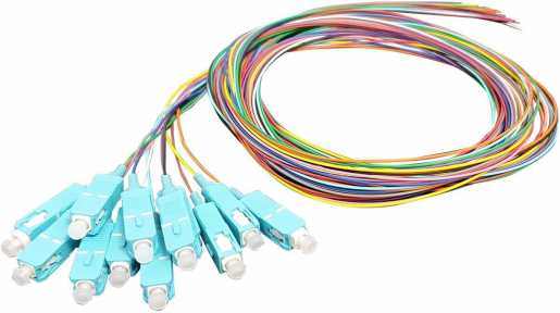 Faserpigtail SC 50 / 125µ OM3 12-farbiger Satz 2m 
