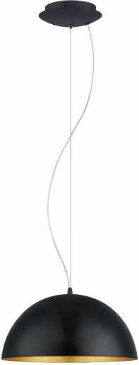 Hängeleuchte GAETANO 1 1x60W E27 DM380 schwarz/gold 