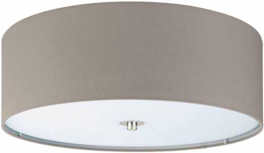 Deckenleuchte PASTERI 3x60W E27 Taupe/nickel-matt 