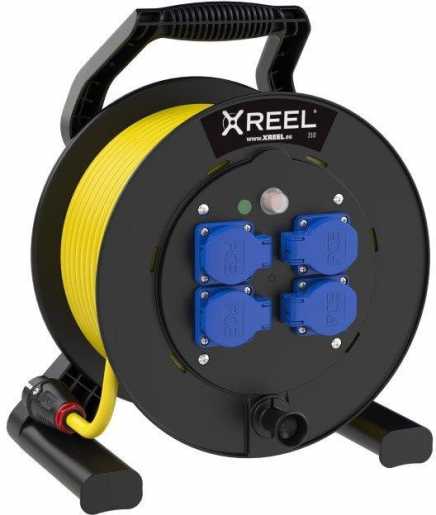 Kabeltrommel XREEL Ø 310mm 3x1,5 mm² 40 m gelb 