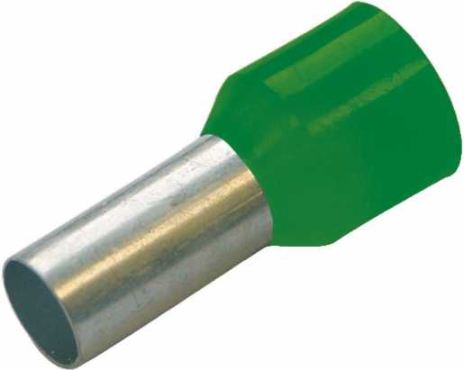 Aderendhülse isoliert 0,34 mm² - L 6 mm grün VE 500 