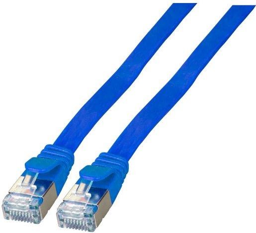 Flachpatchkabel Kat.6a U/FTP 0,25m blau 