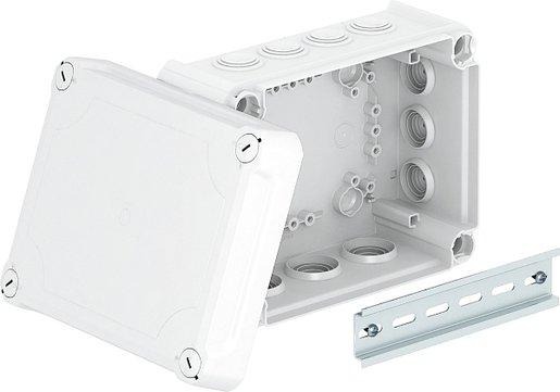 Kabelabzweigkasten mit hohem Deckel 190 x 150 x 94 mm PP/PC lichtgrau 