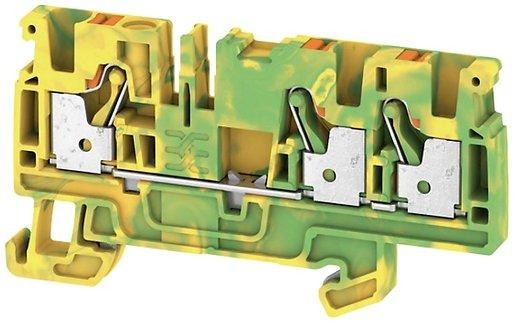Schutzleiter-Reihenklemme 4 mm² grün/gelb 