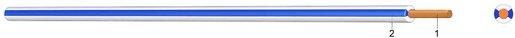 PVC Aderleitung Ysf 1 dunkelblau/weiß 100 m Bund 