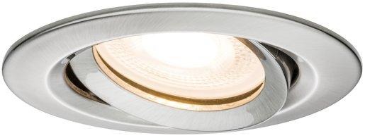 Premium EBL Set Nova schwenkbar LED 1x7W 230V GU10 51mm Eisen geb/Alu 