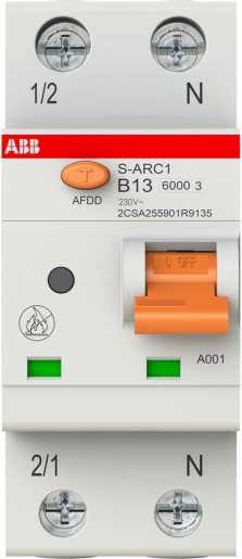 ABB Brandschutzschalter(AFDD)-LS-Kombi 13A 1+N-polig 2TE B-Char 