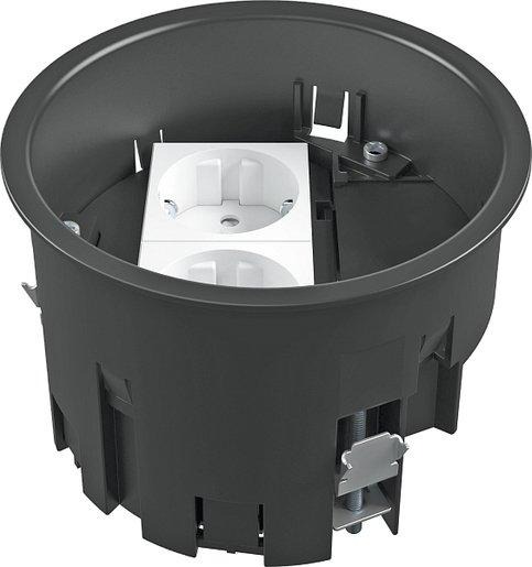 Montageträger für GES R2 mit 2fach VDE PA graphitschwarz 9011 