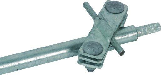 Anschlussschelle für Tiefenerder Ø 20 mm Rd./Fl. 7-10/-40 mm St/tZn 