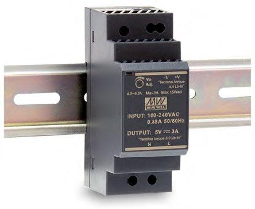 Schaltnetzteil für DIN - Schienenmontage 230 VAC / 24 VDC / 1,5A kurzschlußfest 