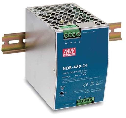 Schaltnetzteil für DIN - Schienenmontage 230 VAC / 24 VDC / 20 A 