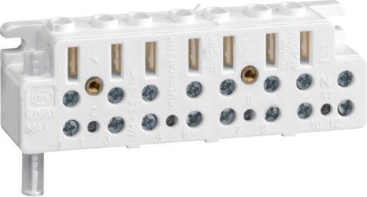 Zählersteckklemme Drehstrom 50A mit TRE-Abschlussklemmen 