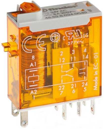 Industrie-Miniaturrelais LED-Anzeige 2 Wechsler 8 A Spule 230 V AC 