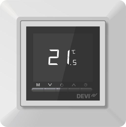 Timer-Thermostat Opti Reinweiß inkl. Designrahmen RAL 9010 