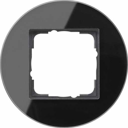 Studio Abdeckrahmen 1fach Glas schwarz 
