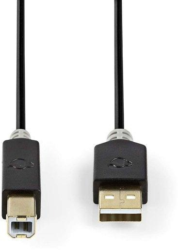 USB Anschlusskabel 2.0 A Stecker - B Stecker 2,0 m 