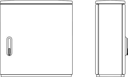 Kunststoff-Verteilerschrank Freistehend 785x836x322mm 