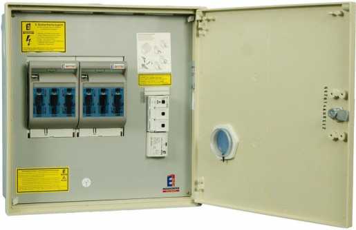 Hauptsicherungskasten 1xGr.00 450x450x165 mm 