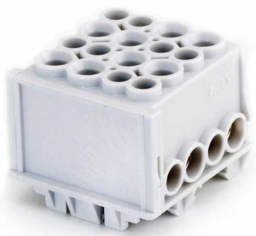 Hauptleiteranschlussklemme 1-pol. 4x 35mm² + 4x 25mm² berührungssicher grau 